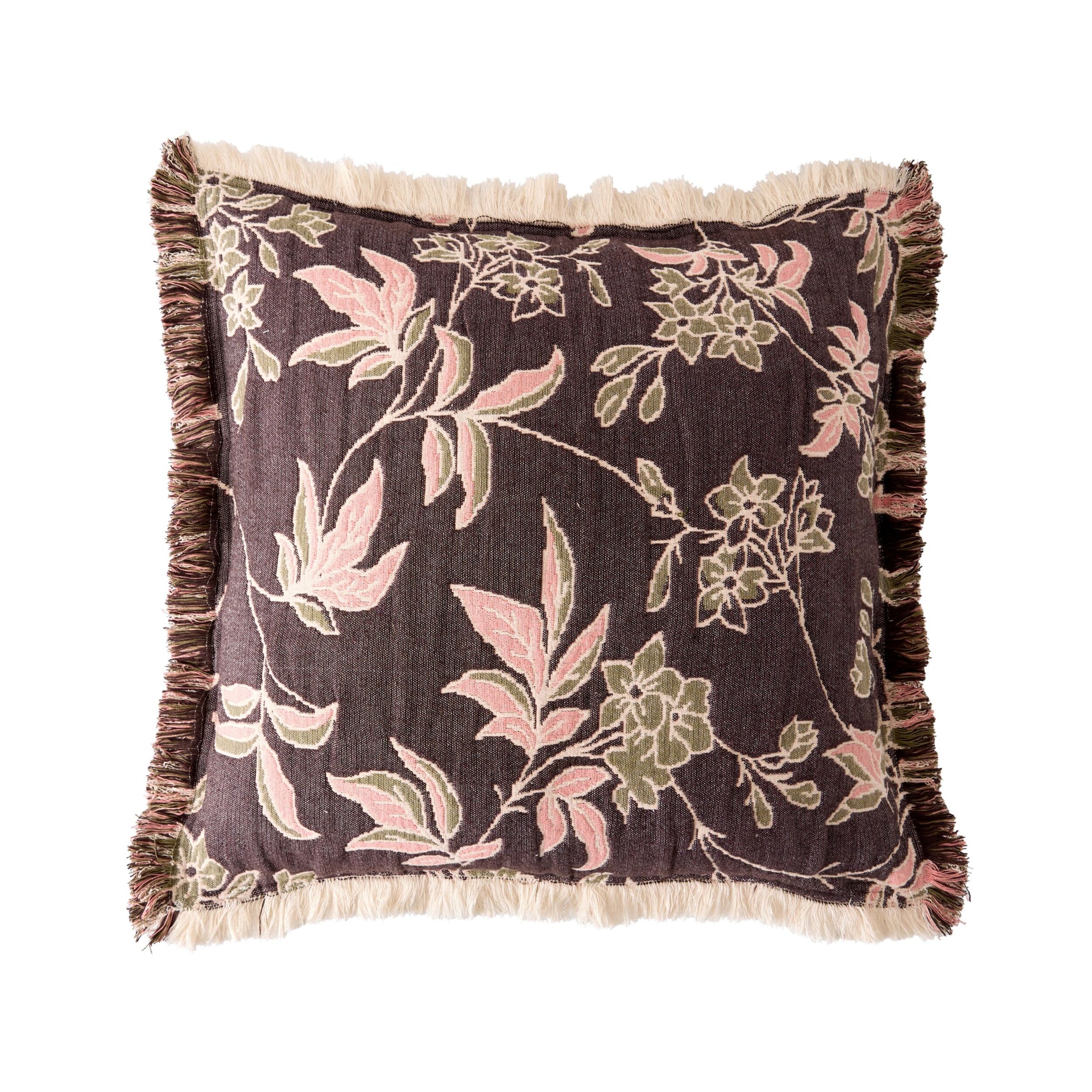 Jacquard Garden Cotton Cushion 50x50cm Blossom