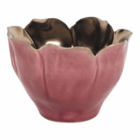 Floriana Tulip Vase Copper and Pink 10x10x7cm