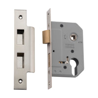 6170 Mortice Lock Euro Satin Nickel CTC47.5mm Backset 46mm