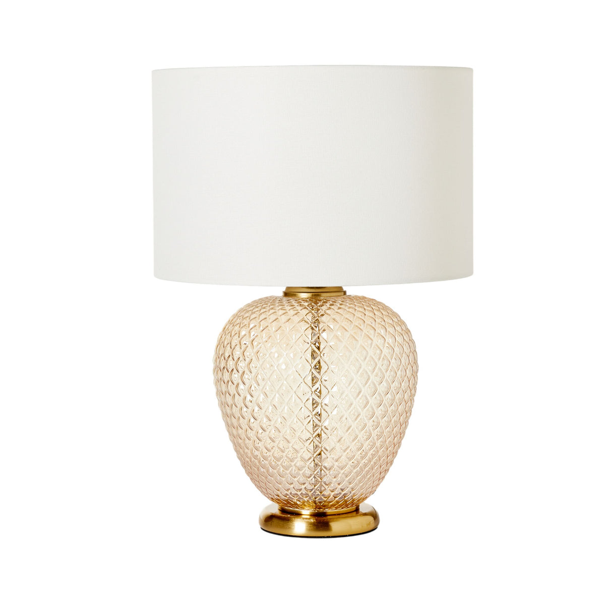 Roma Glass Table Lamp Amber 56x38cm - Image 1