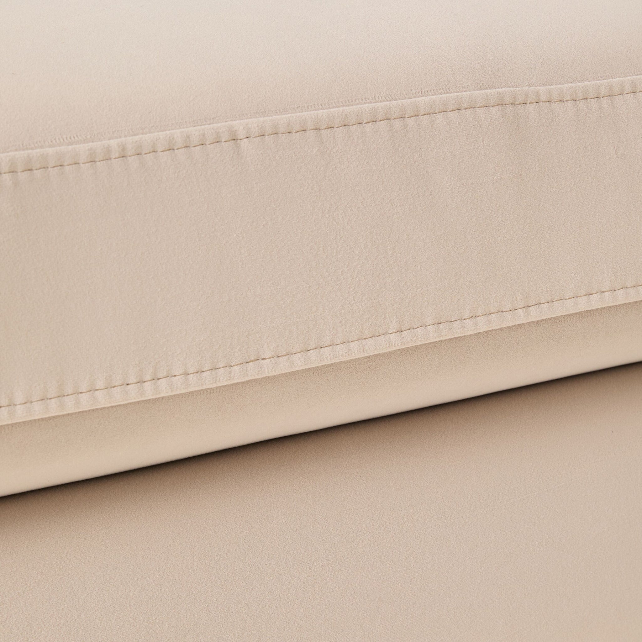 Stitch 3 Seater Velvet Sofa Taupe