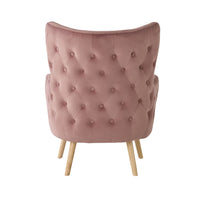 Amira Occasional Chair Velvet Rose Pink