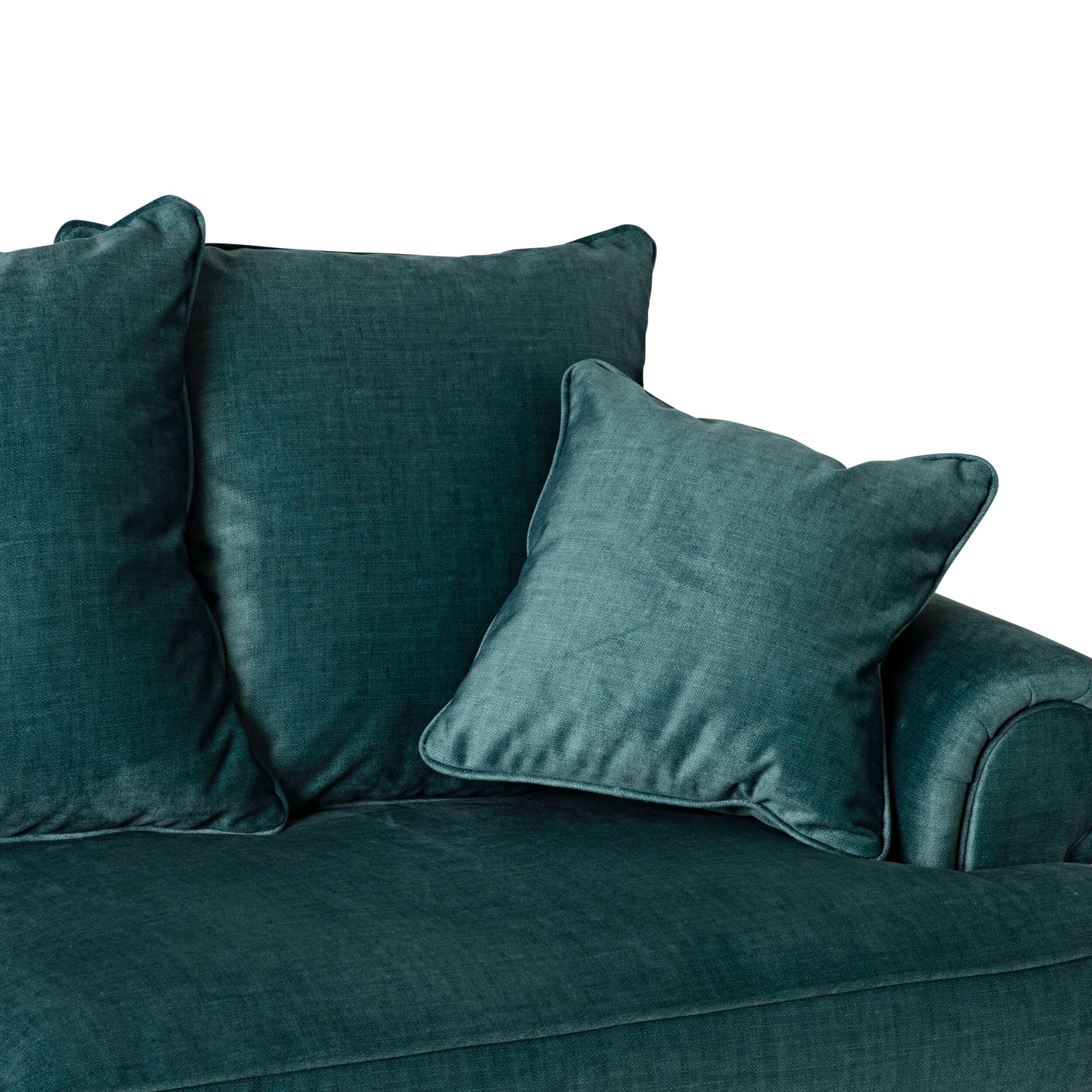 Lisette 3.5 Seater Luxe Velvet Sofa Emerald Green Custom C-003