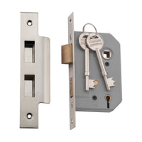 6168 Mortice Lock 5 Lever Satin Nickel CTC57mm Backset 46mm