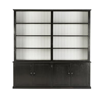 Armand 4 Door Library Shelving Unit 240 x 240cm Black