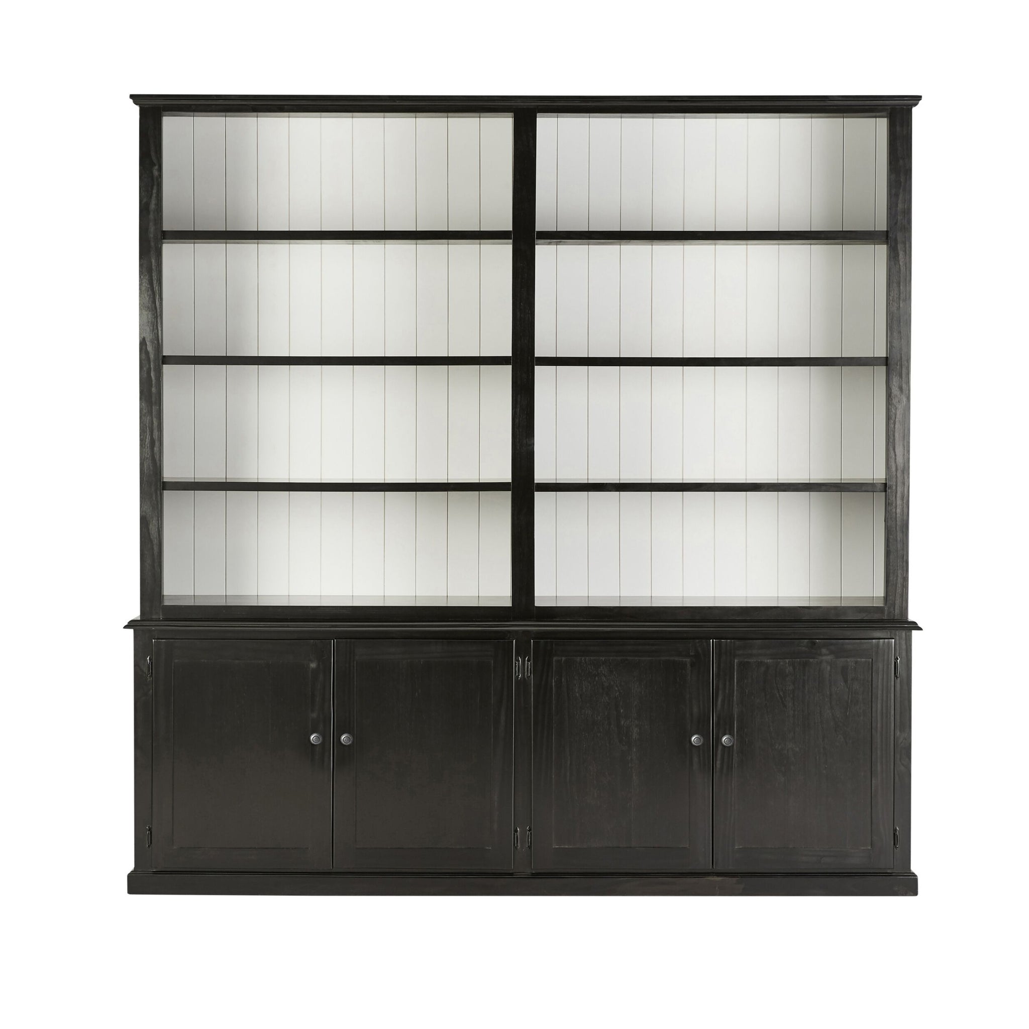 Armand 4 Door Library Shelving Unit 240 x 240cm Black