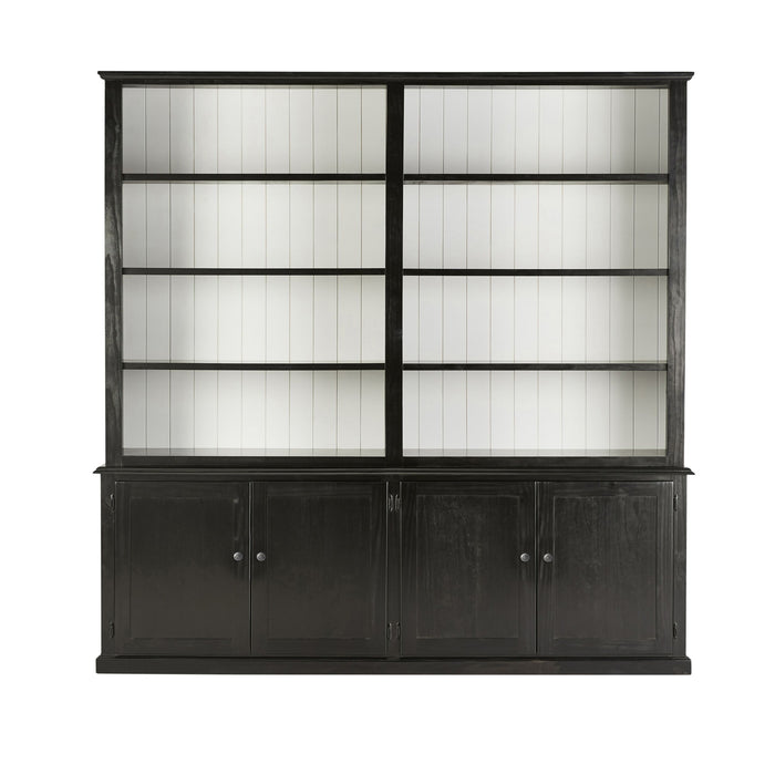 Armand 4 Door Library Shelving Unit 240 x 240cm Black