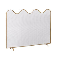 Flo Fire Screen Brass Antique