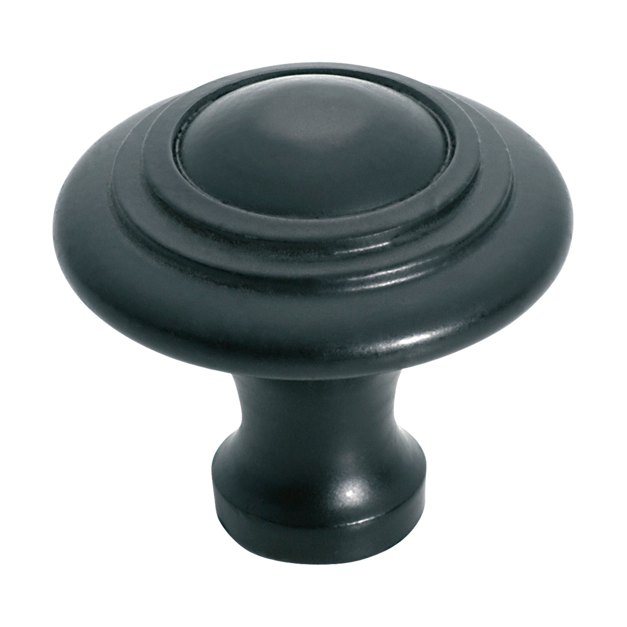 3689 Cupboard Knob Domed Iron Matte Black D38xP35mm