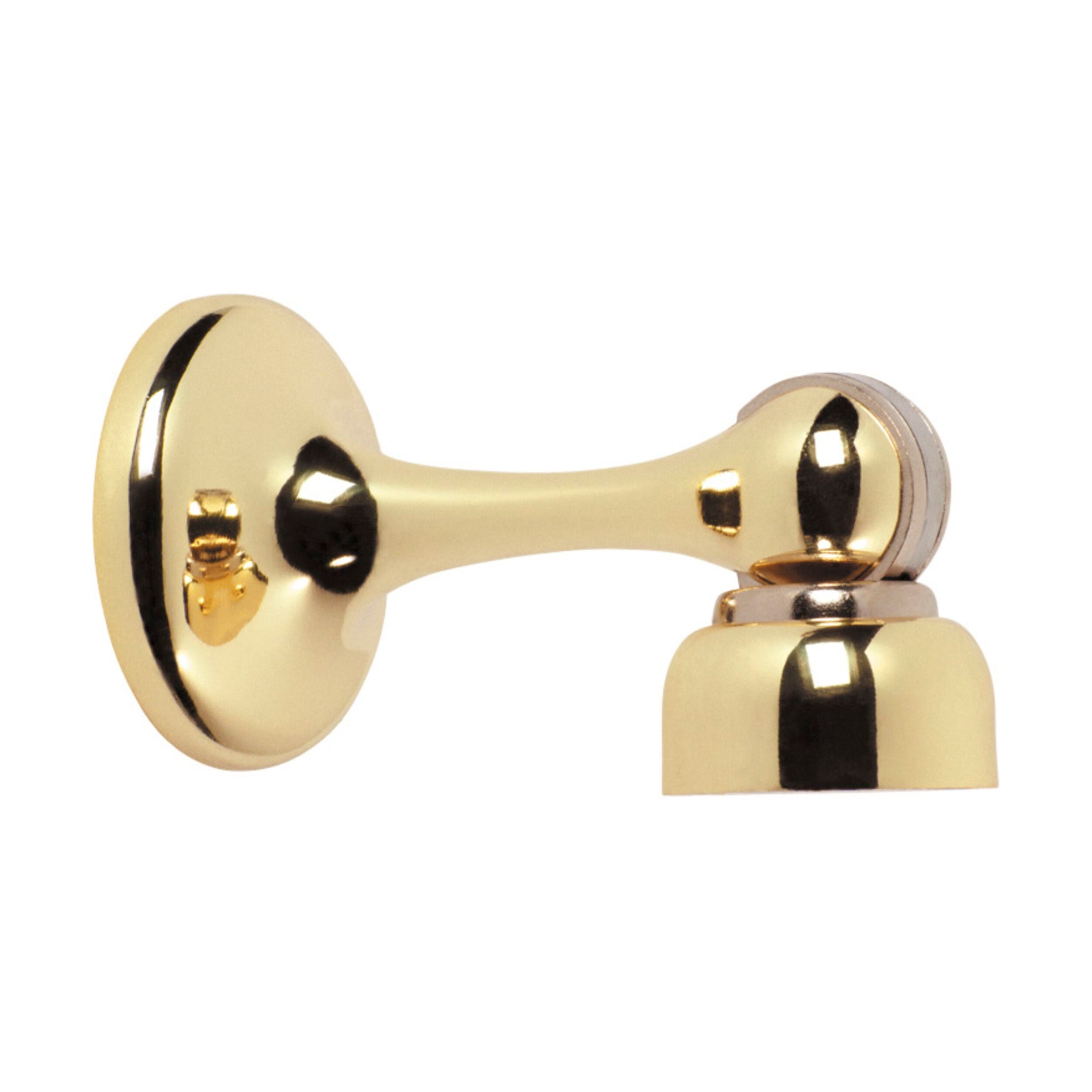 1536 Door Stop Magnetic Polished Brass D44xP93mm