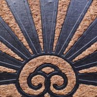 Half Moon Deco Rubber and Coir Doormat 75cm