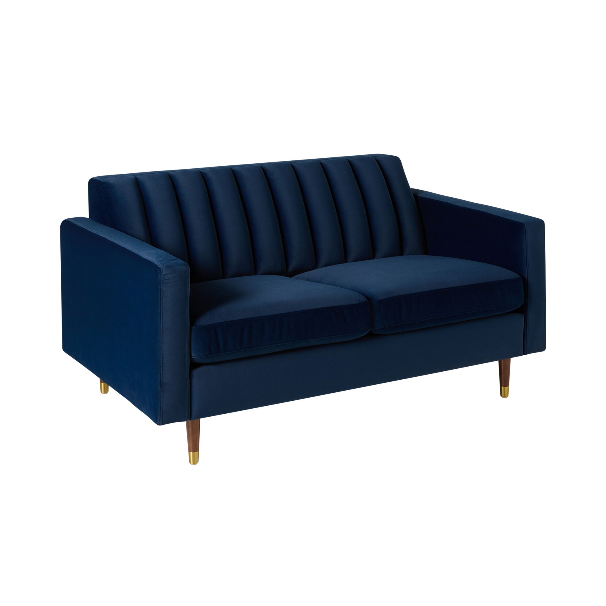 Stitch 2 Seater Velvet Sofa Indigo