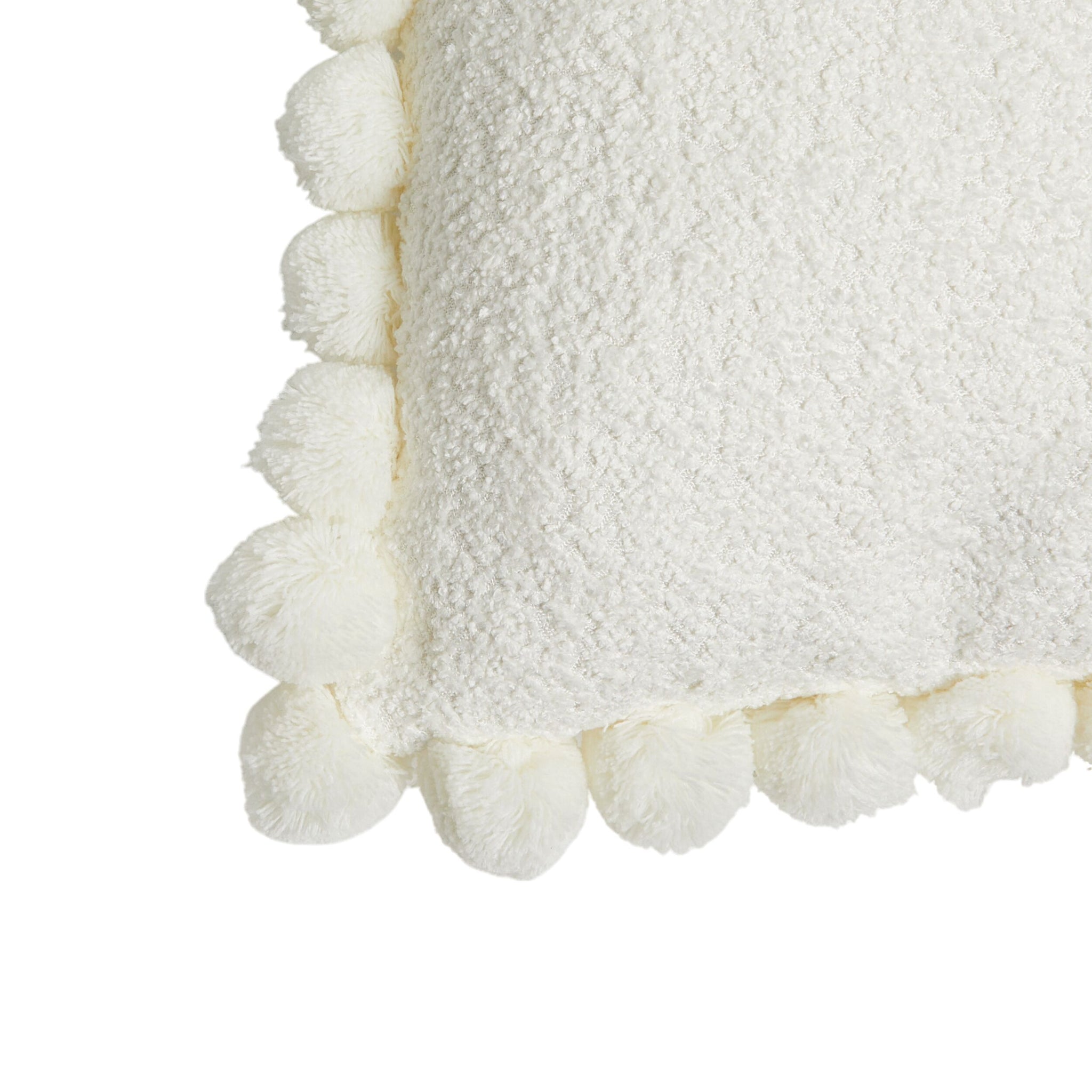 Pom Pom Boucle Cushion Cloud 45x45cm