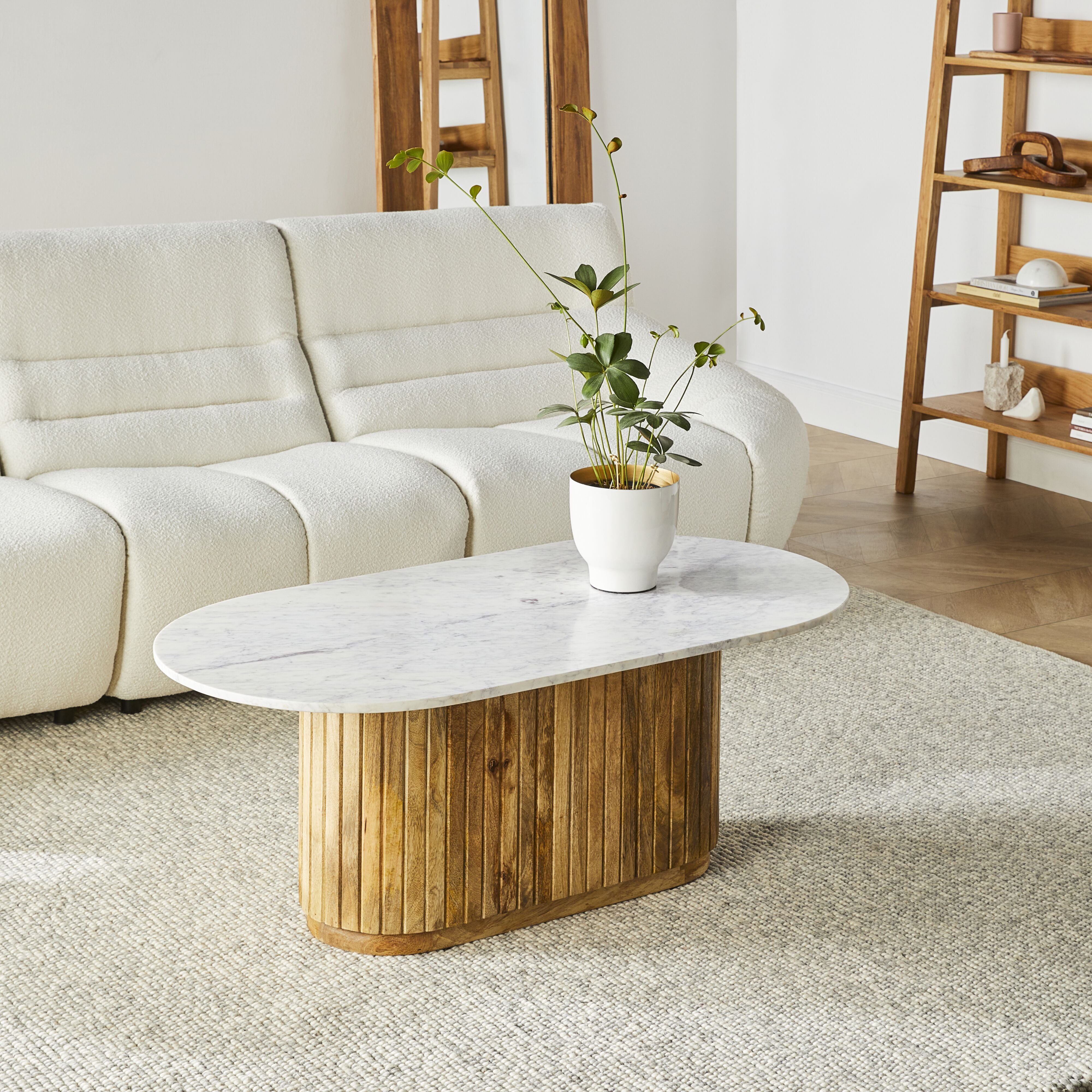 Marple Table Cassius Coffee Table Oval Marble Top White – Early Settler AU