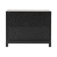 Avalon Large 2 Drawer Bedside Black