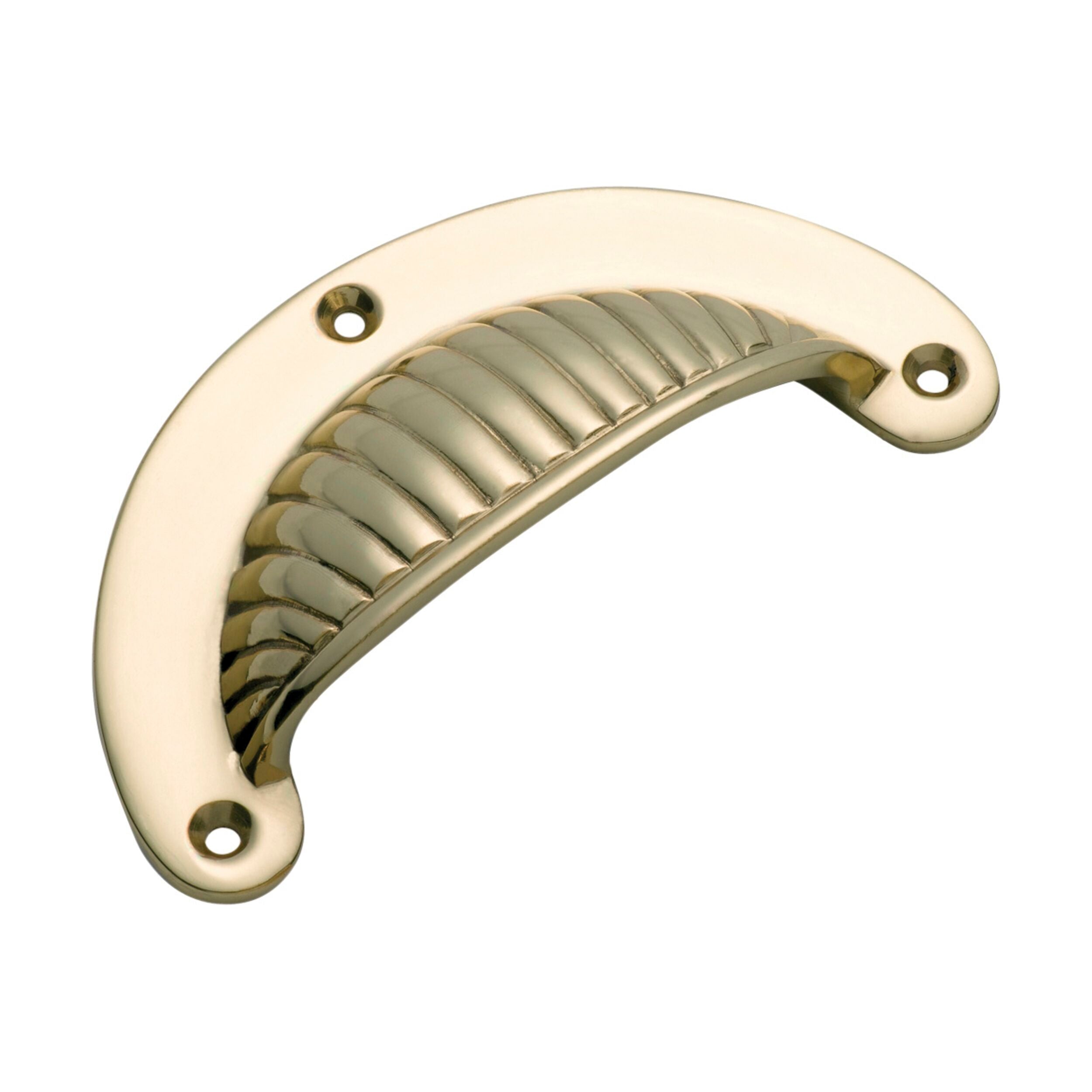 3559 Drawer Pull Fluted Polished Brass H50xL95mm