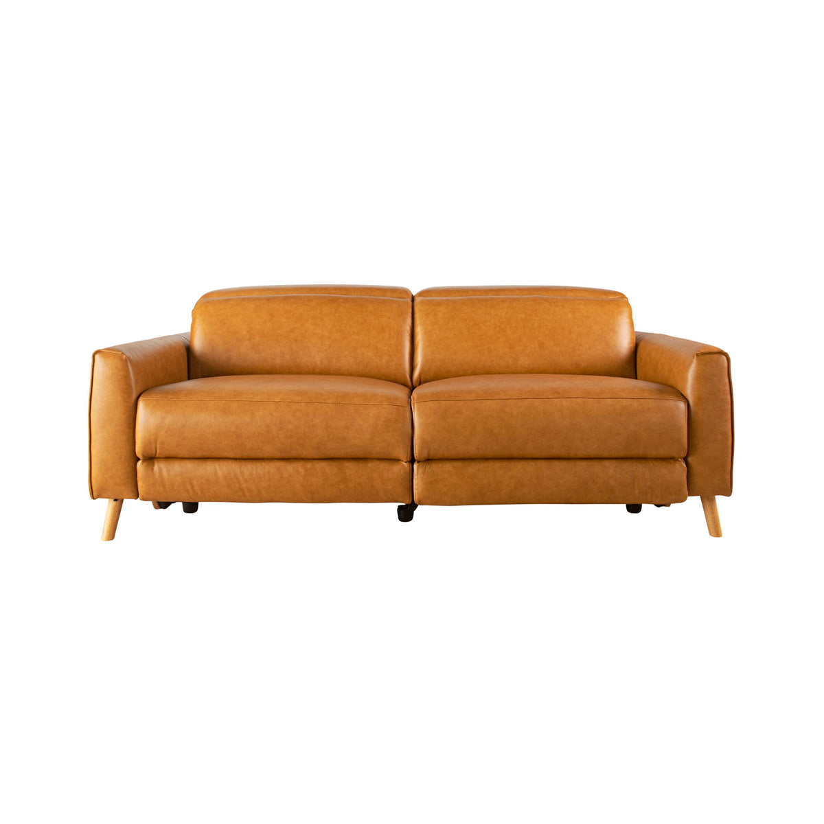 Dunaway 2 Seater Leather Recliner Sofa Vintage Tan – Early Settler AU