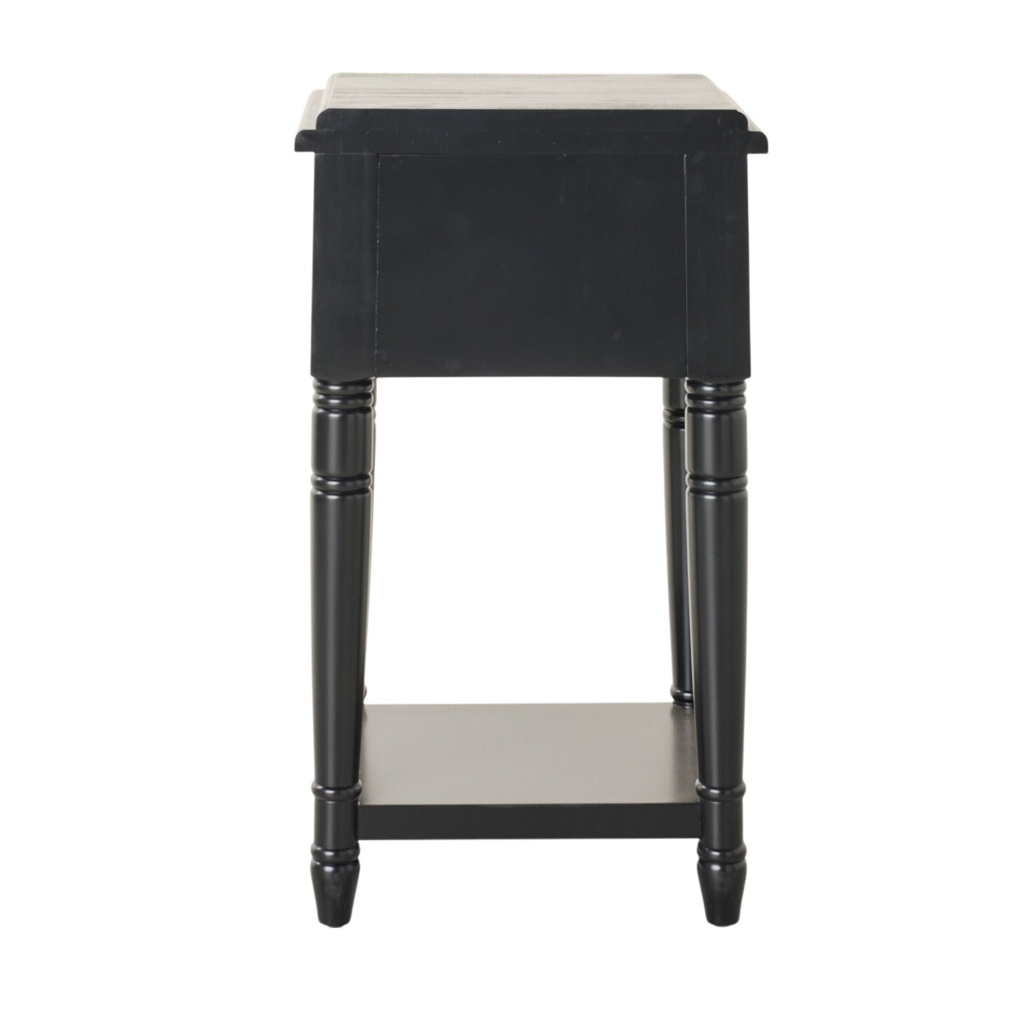 Clover 1 Drawer Bedside Table / Side Table Black