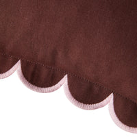 Aerin Scallop Cushion Chocolate 45cm