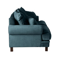 Lisette 3.5 Seater Velvet Sofa Aura Emerald
