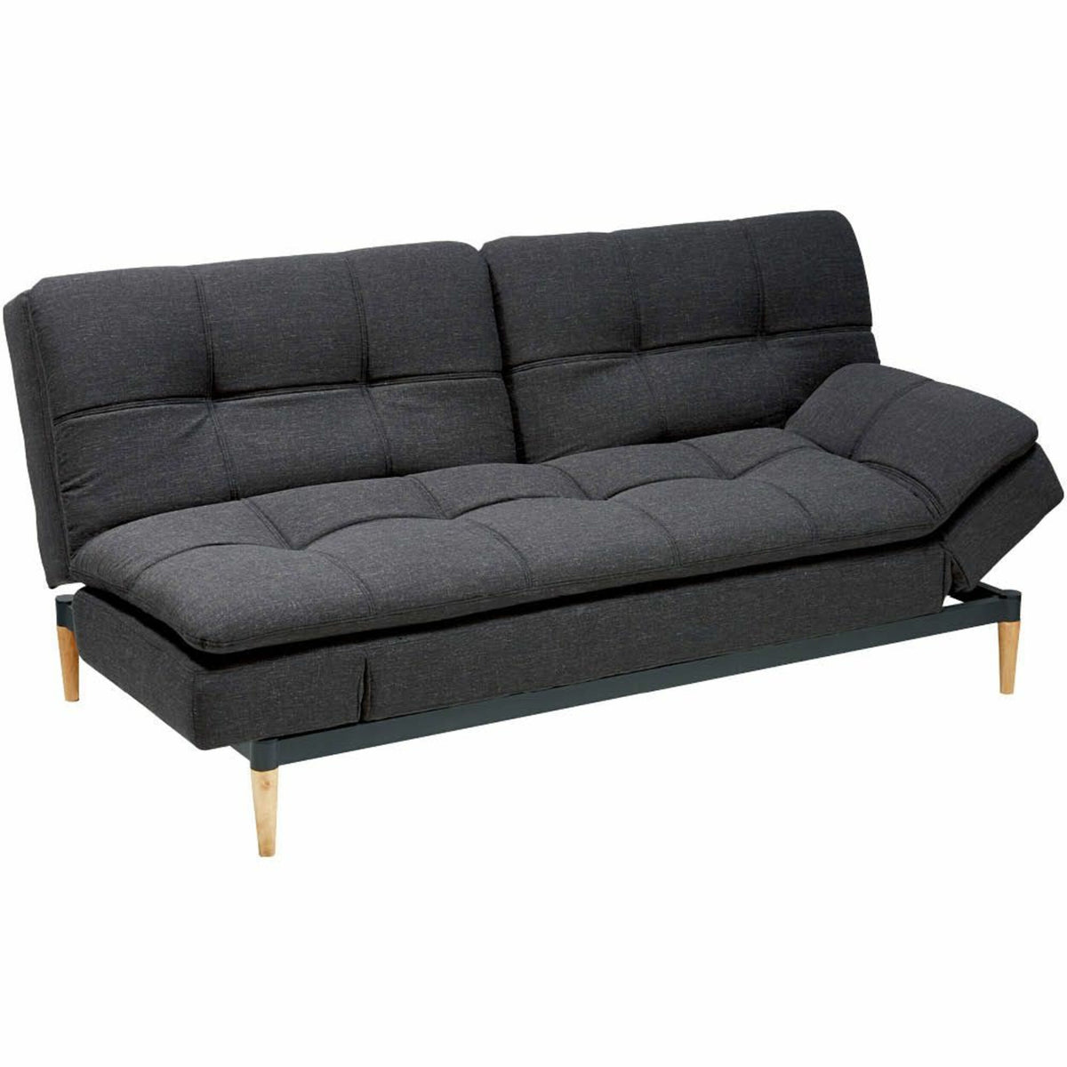 Da Vinci 2 Seater Fabric Sofa Bed Charcoal Grey – Early Settler AU