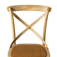 Provincial Cross Back Dining Chair Natural Oak