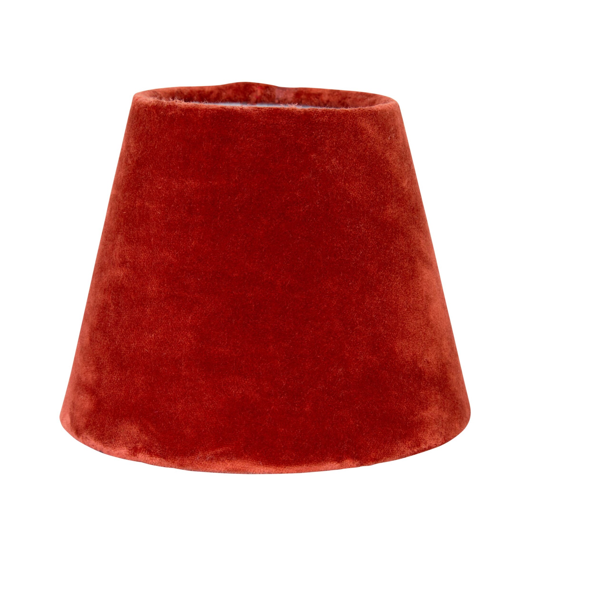 Tapered Velvet Shade Warm Red 16x10x13cm