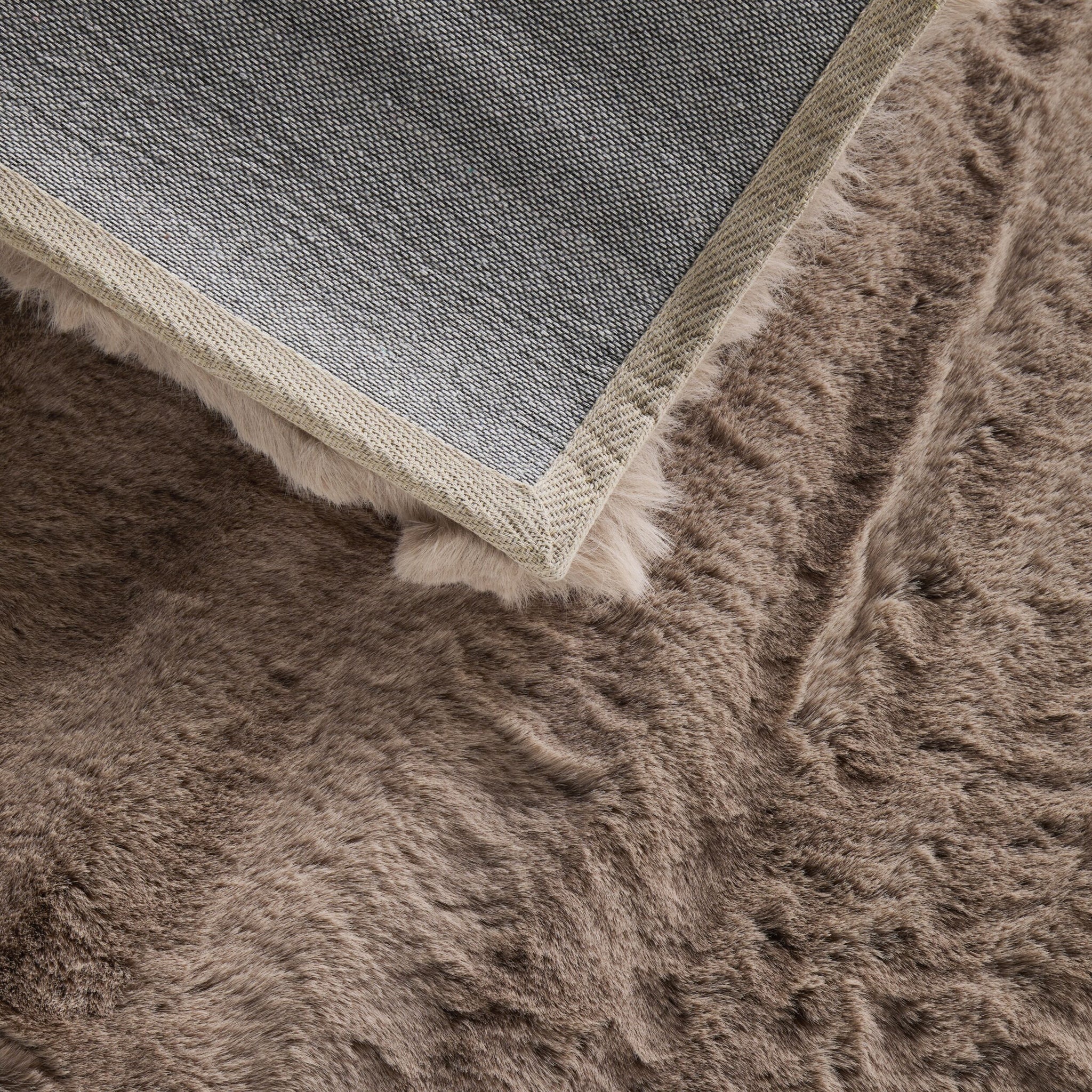 Faux Rabbit Fur Rug Mink 150x240cm