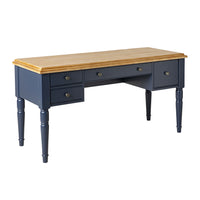 Clover 4 Drawer Desk Navy Blue