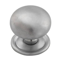 3153 Cupboard Knob Sheet Brass Satin Chrome D38xP35mm