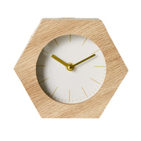 Hexagon Mantle Clock 18x6x15.5cm