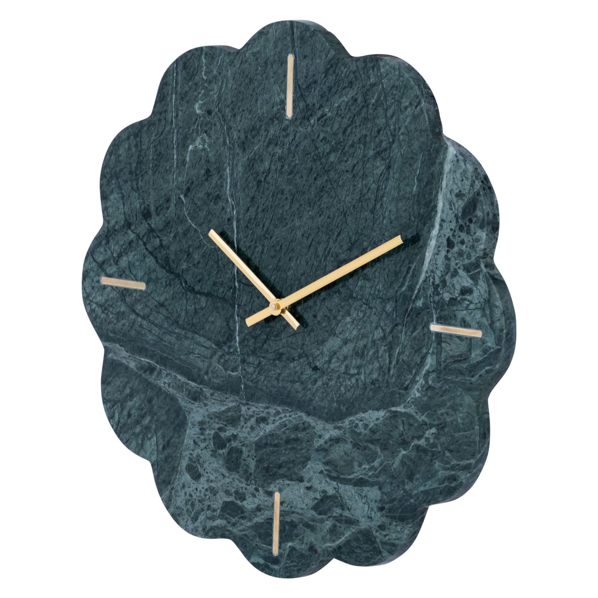 Marble Scalloped Wall Clock 40cm