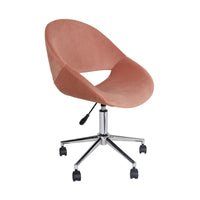 Kip Velvet Desk Chair Velvet Rose