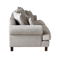 Lisette 3.5 Seater Luxe Velvet Sofa Natural Custom C-004