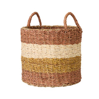 Ravani Wide Stripe Round Storage Basket Set of 3