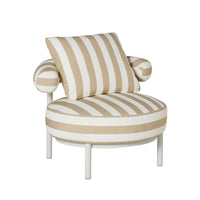 Parri Occasional Chair Taupe Stripe