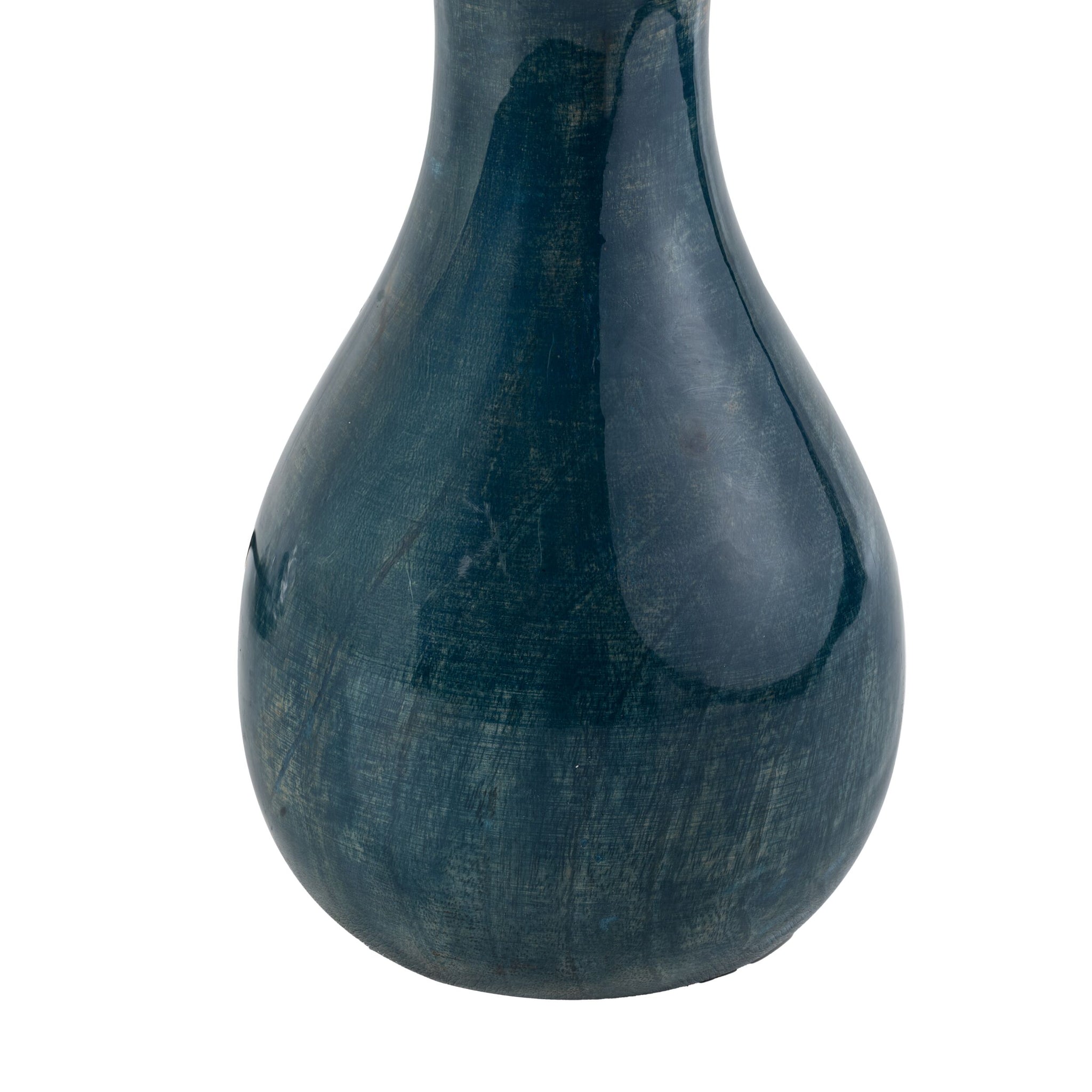 Lagoon Wooden Table Lamp Blue Wash Base Only 13x29cm