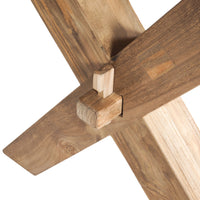 Reclaimed Teak Dining Table 320cm with 8 Black Wicker Deck Chairs