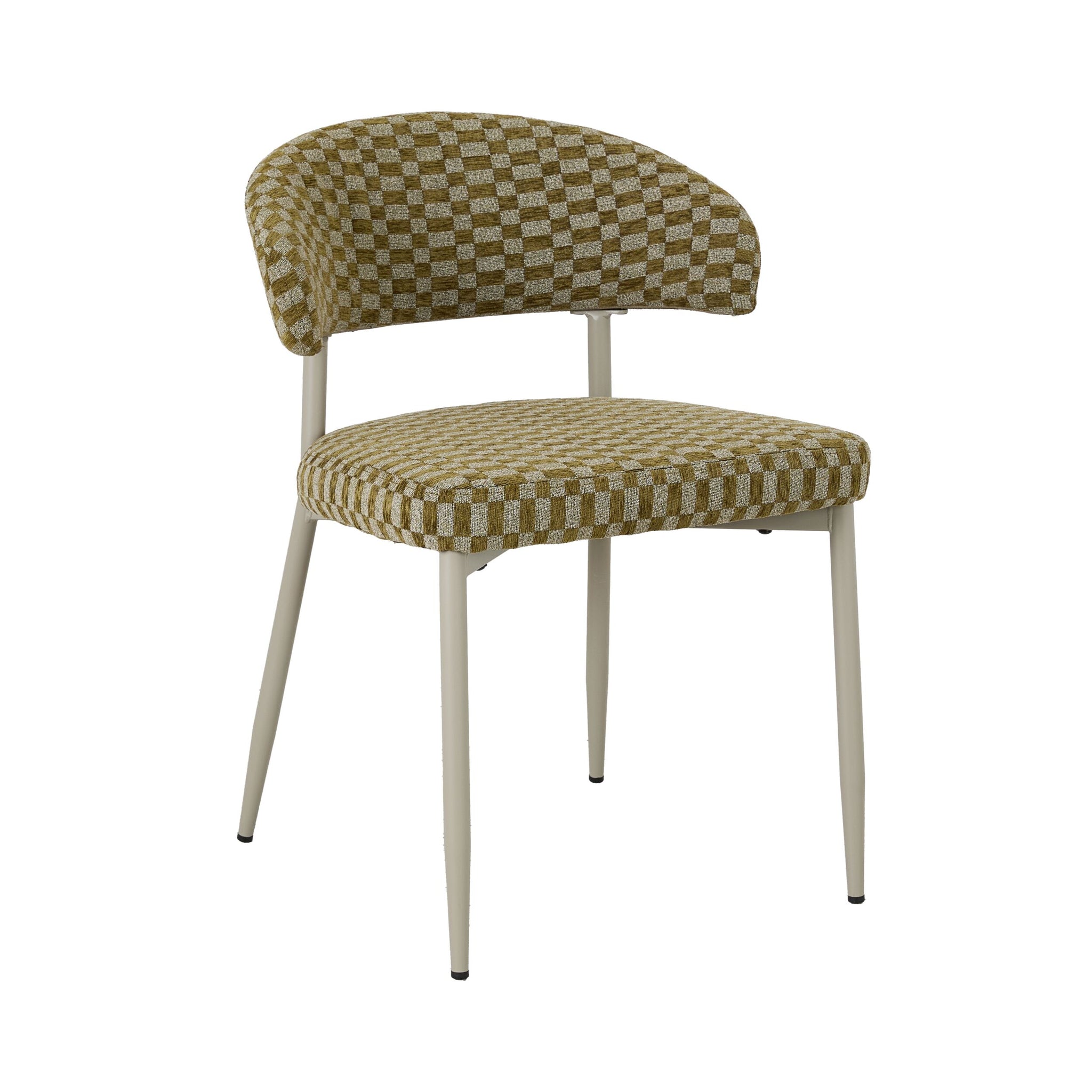 Pegi Dining Chair Khaki Check