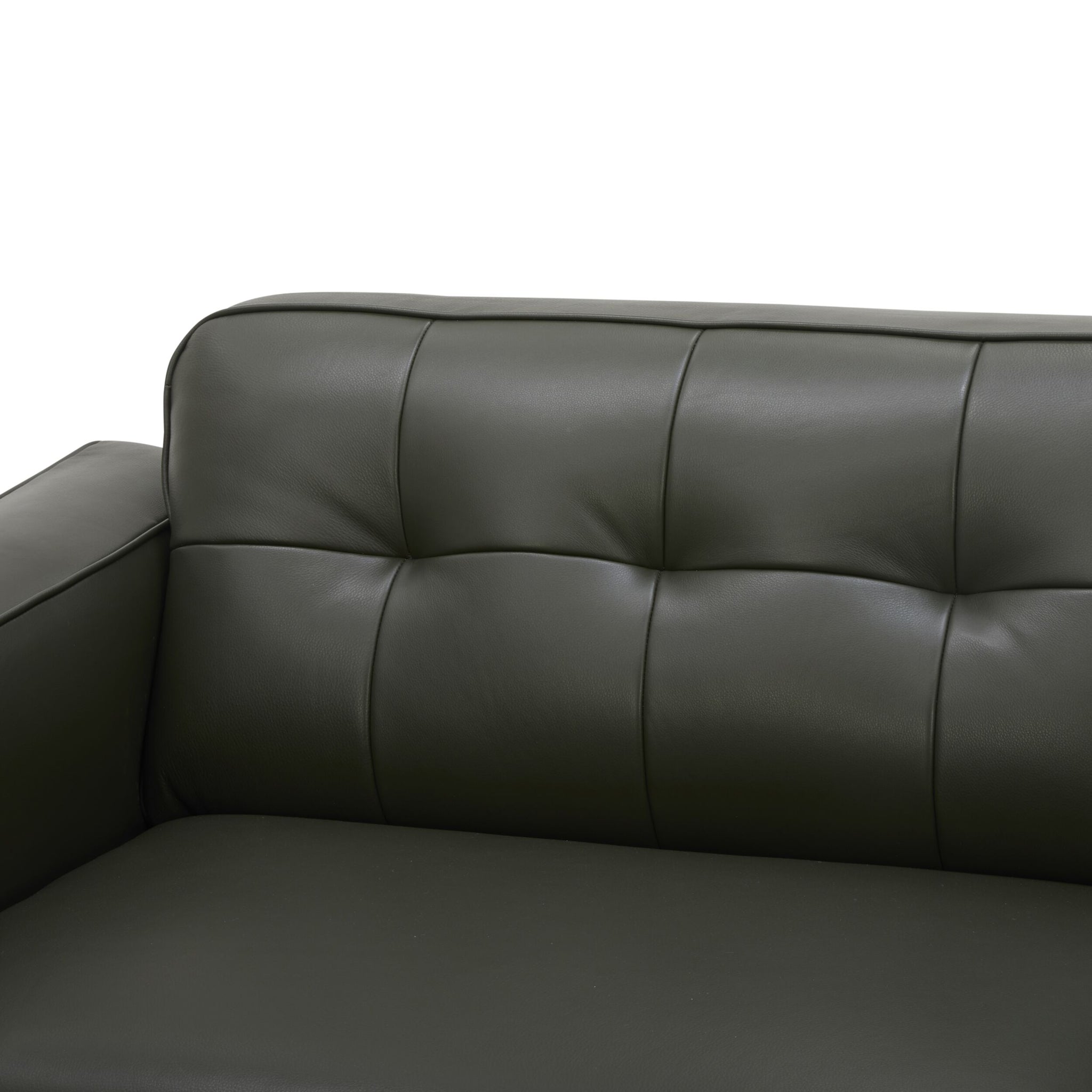 Carson 3 Seater Leather Sofa Fern Green