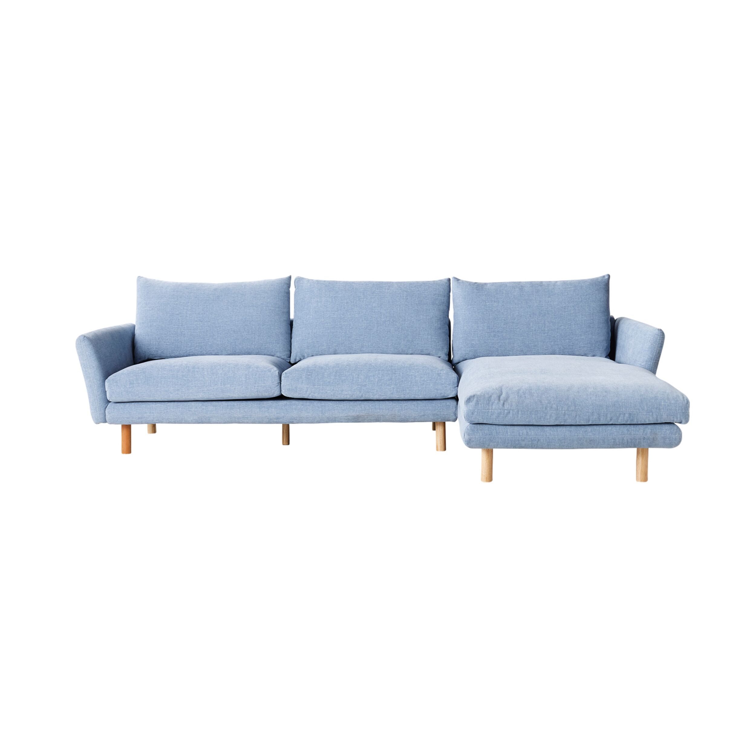 Austin 3 Seater Sofa with Right Hand Chaise Serenity Morning Sky