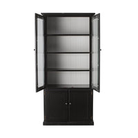 Armand 4 Door Display Cabinet 94.6 x 206cm Black