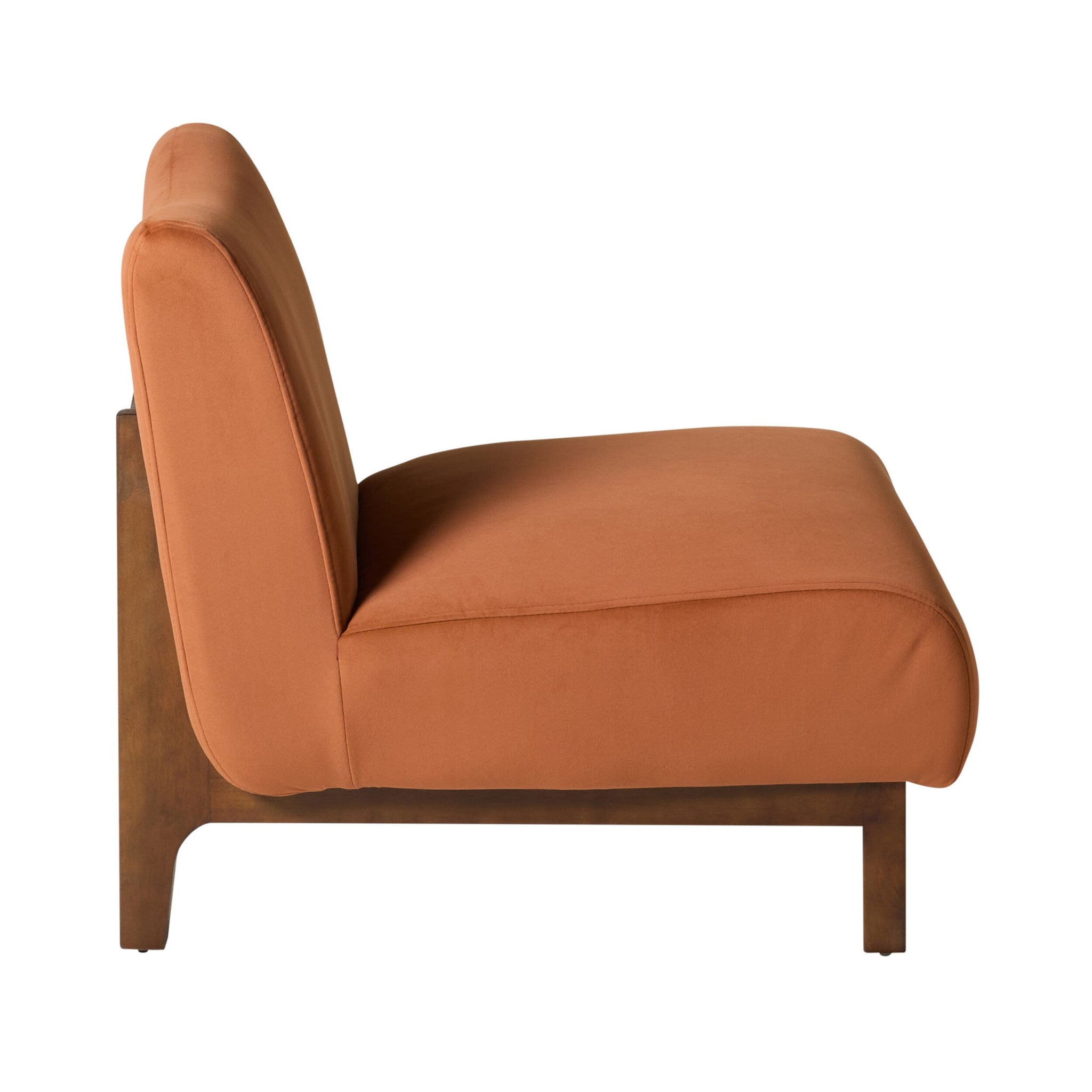 Lenne Occasional Chair Velvet Burnt Orange