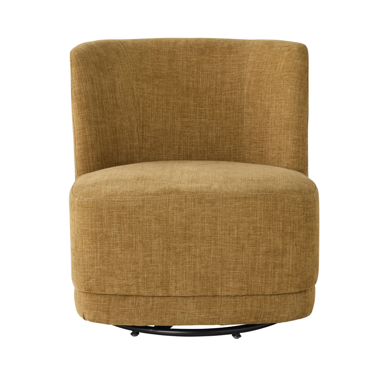 Amala Swivel Occasional Chair Mustard Weave