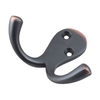 4041 Robe Hook Double Antique Copper H75xP30mm