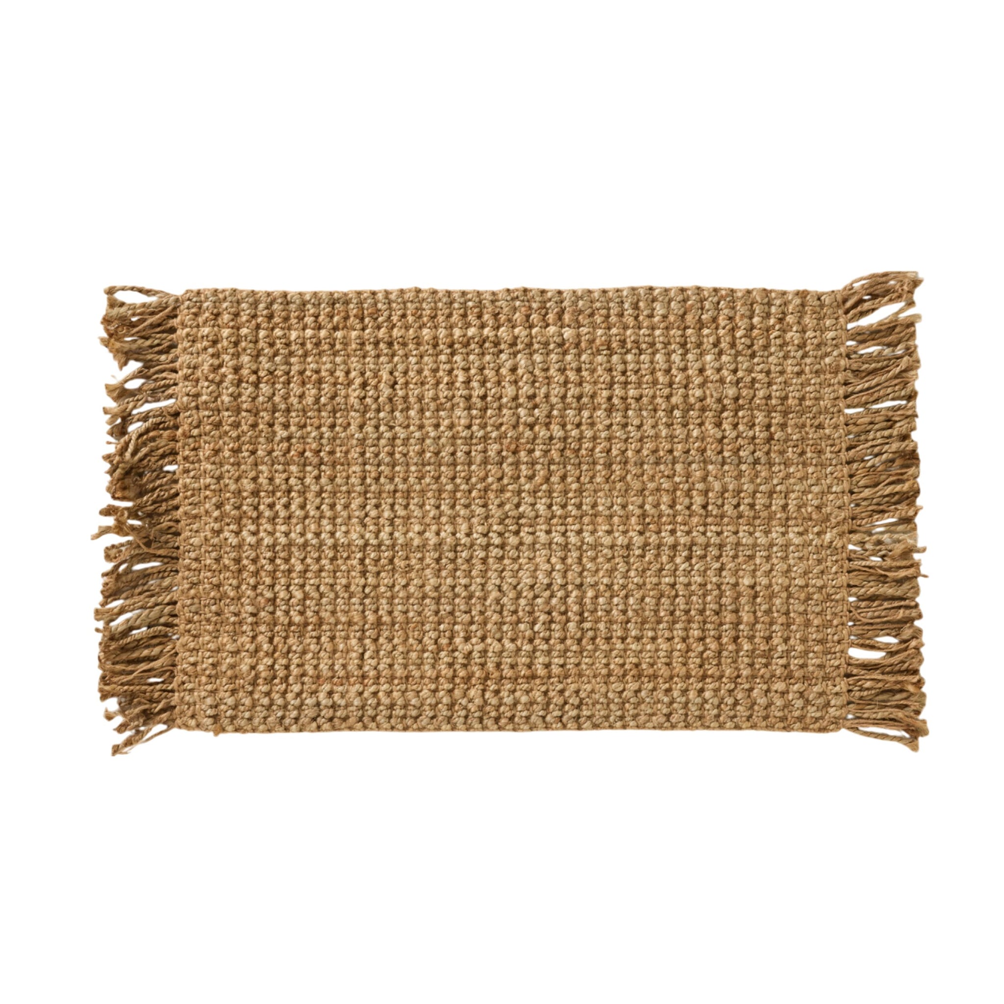 Boucle Fringe Jute Doormat 60x90cm
