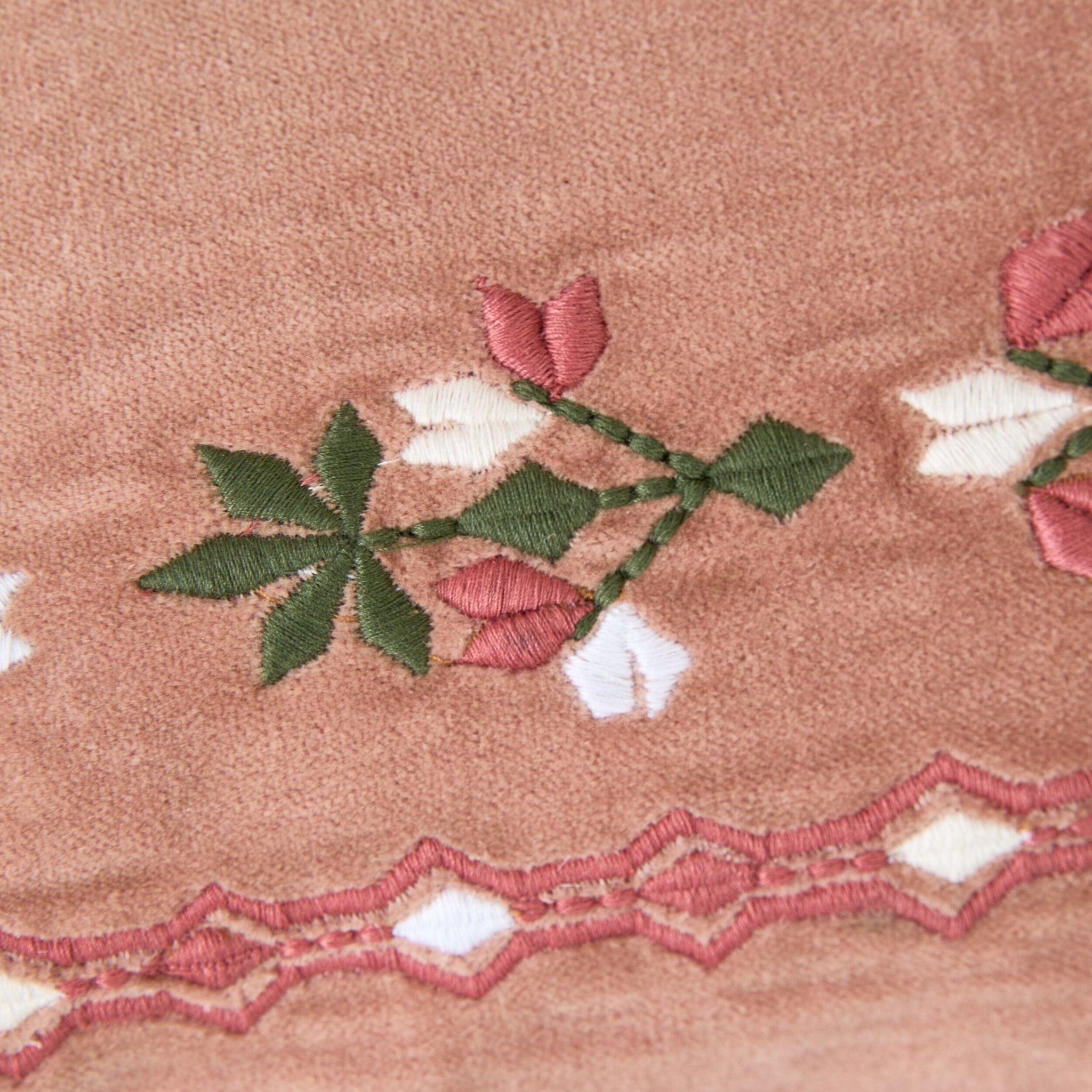 Valencia Floral Border Cushion Rose 40x60cm