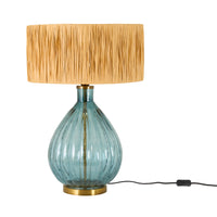 Elisa Glass Table Lamp Blue 80cm