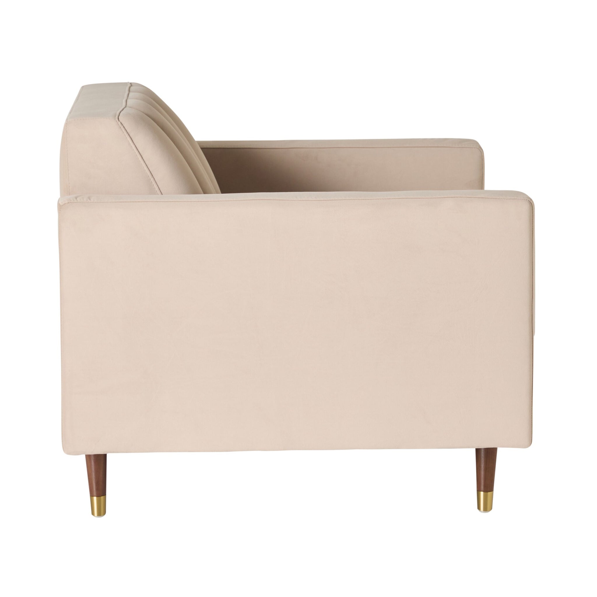 Stitch Velvet Armchair Taupe