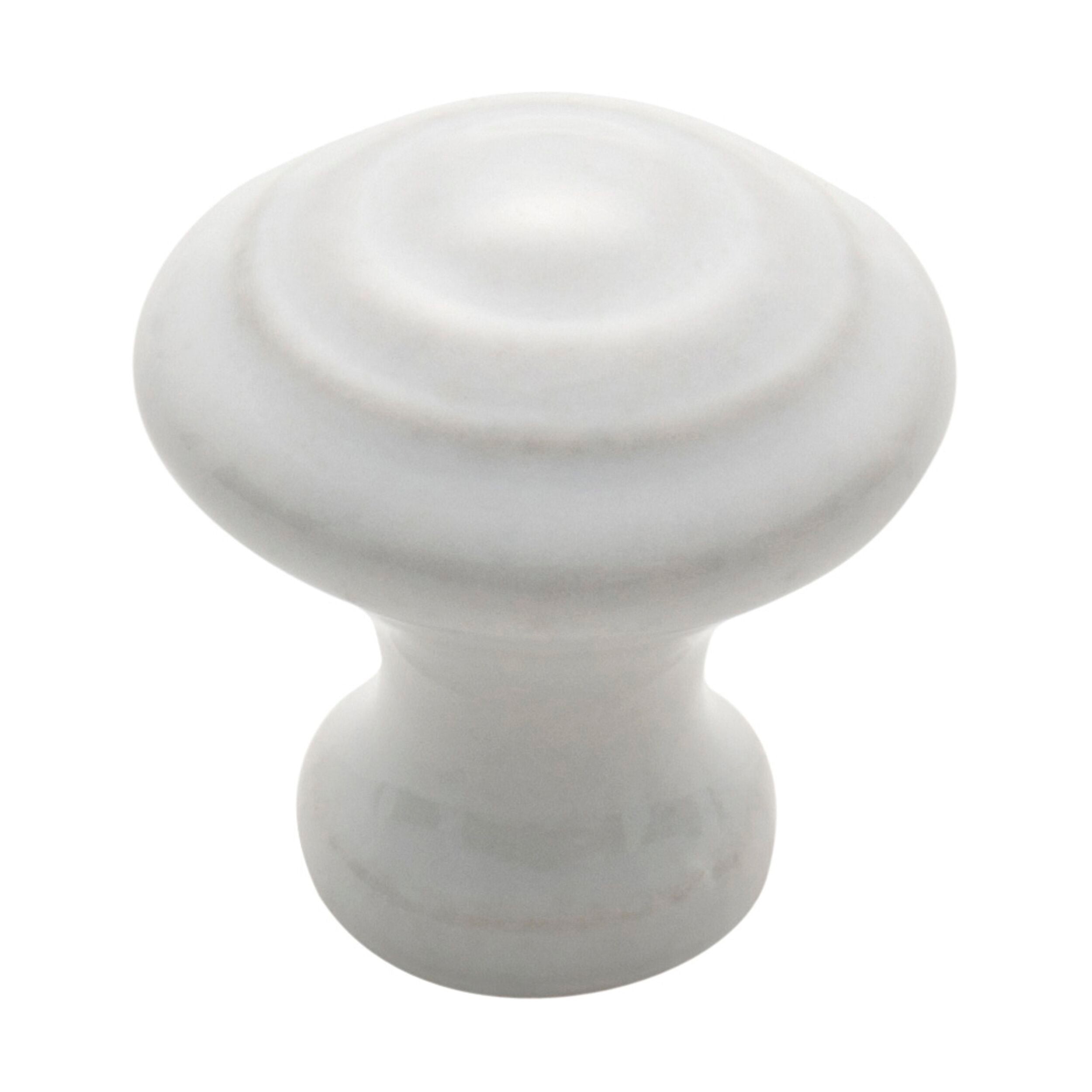 3474 Cupboard Knob White Porcelain Domed D25xP30mm